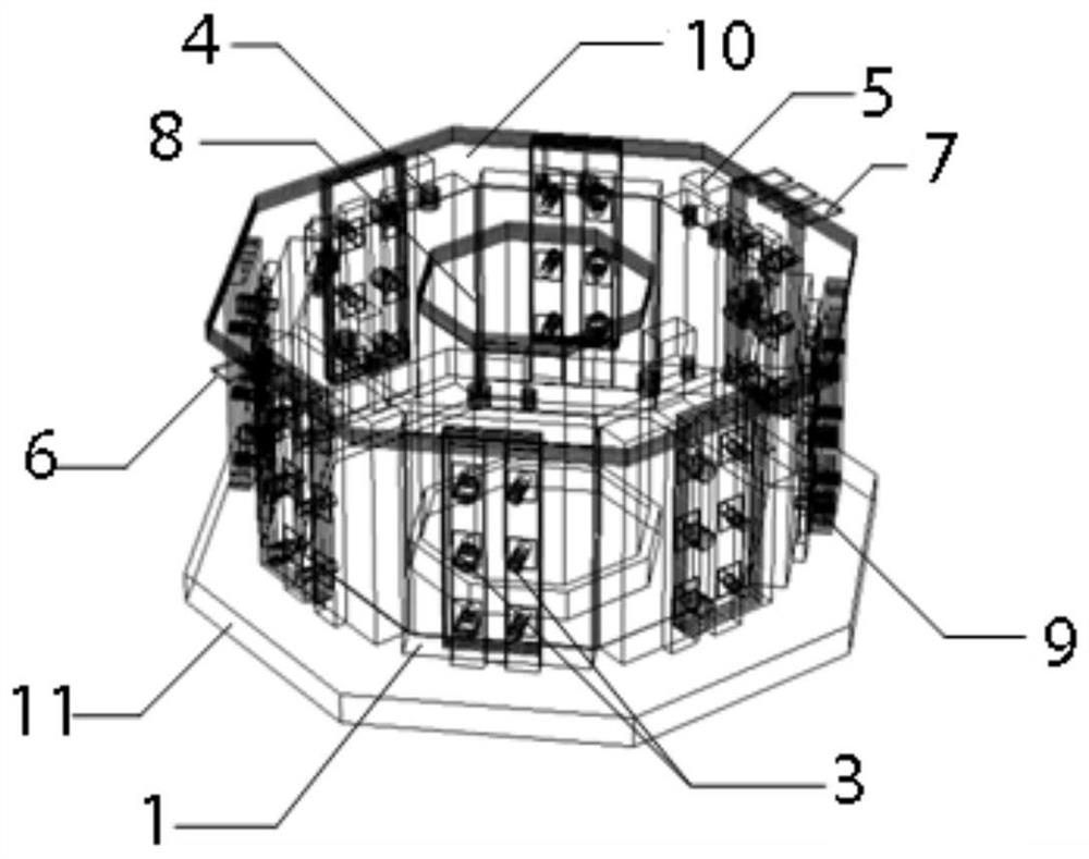 Centrosymmetric IGBT multi-module parallel connection device