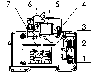 Tripping trigger device for small residual-current circuit breaker