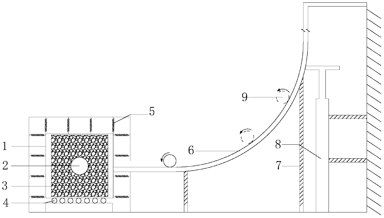 A dynamic response test device and test method for simulating the lateral impact load of a tunnel in a meso-seismic region