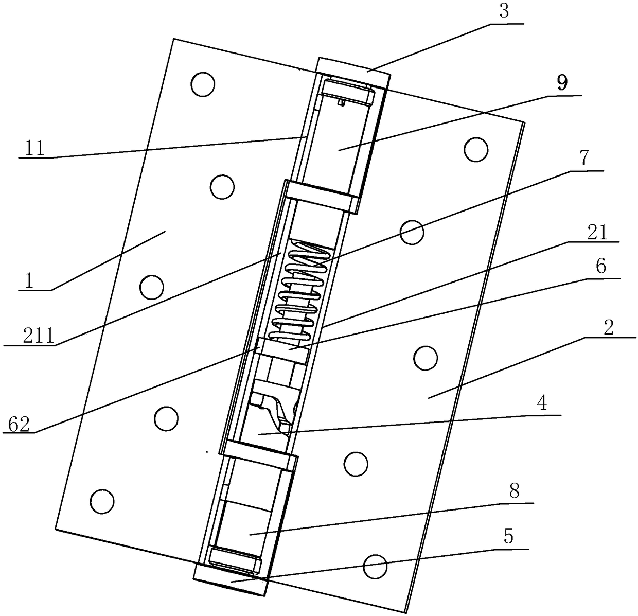 A spiral buffer hinge