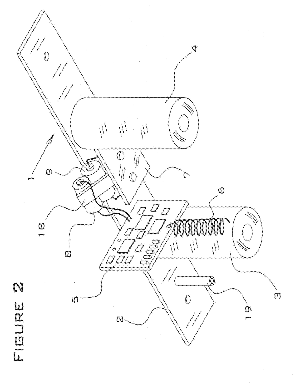 Uav-mounted dispersant device with electronic triggering mechanism
