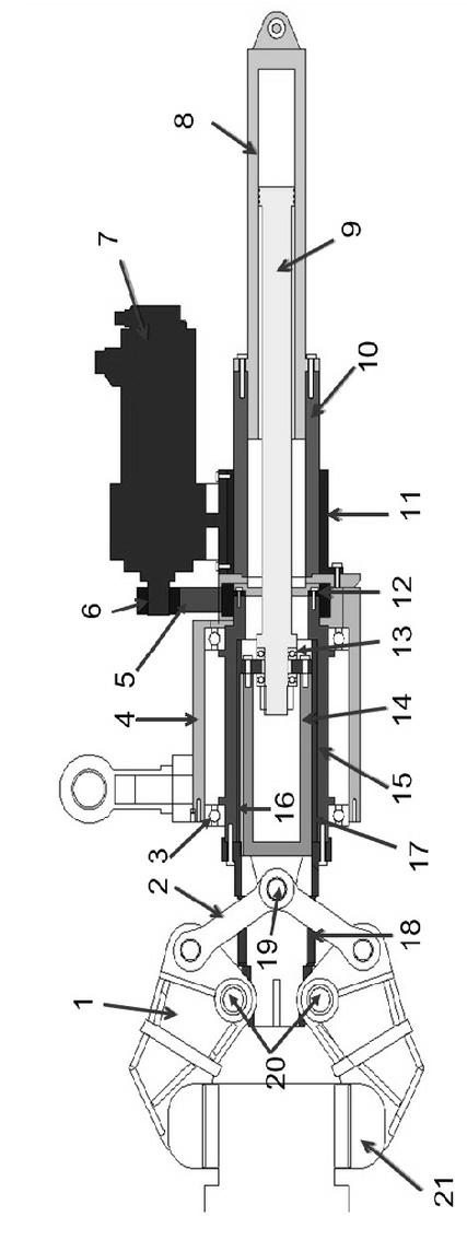 Claw rod mechanism of forging manipulator