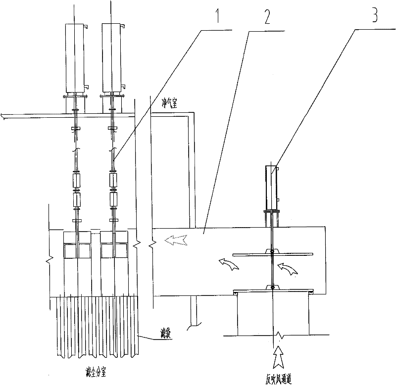 Instantaneous-blowing deashing unit and control method thereof for chamber blowback bag filter