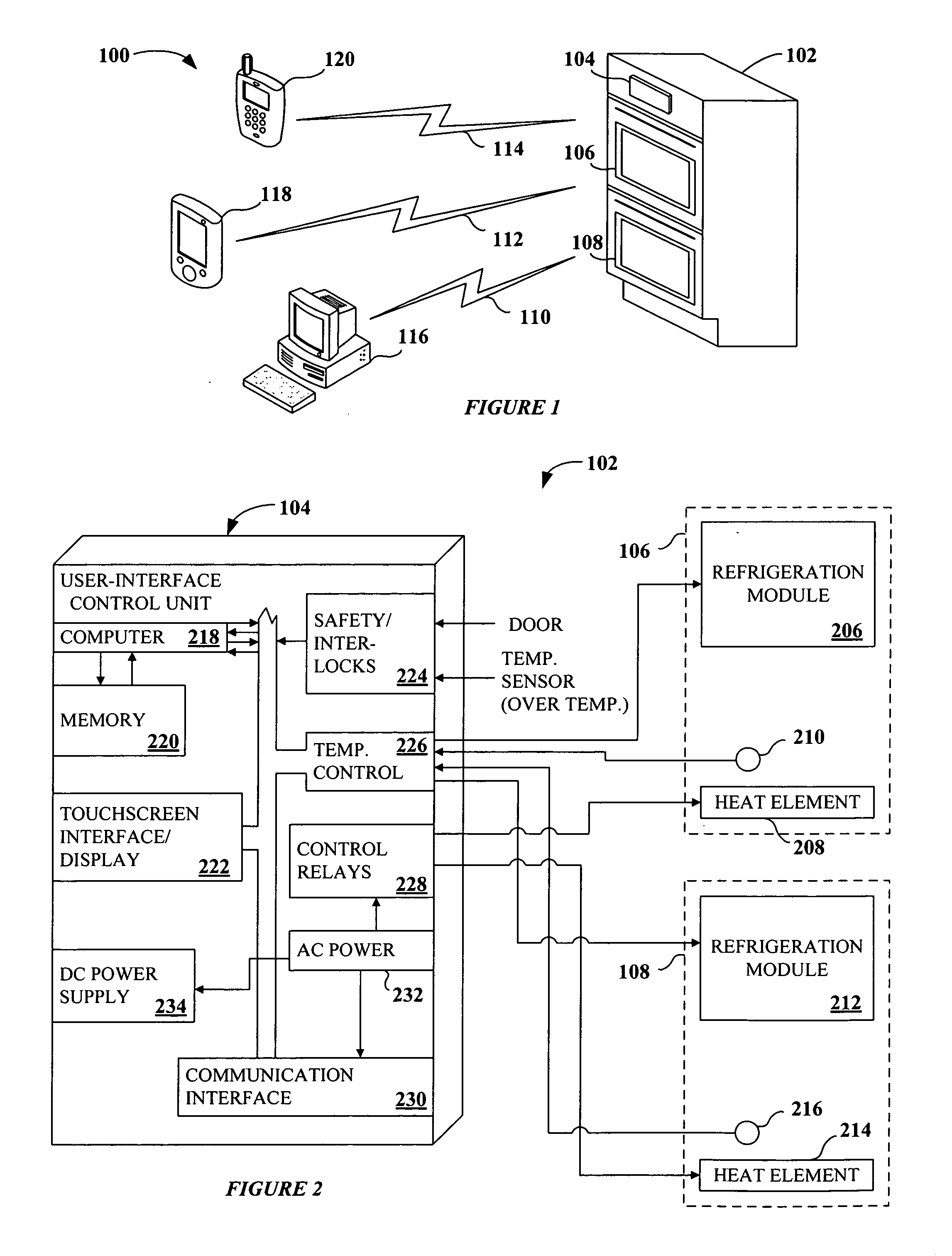 Method and control interface for food preparation on a cooking appliance