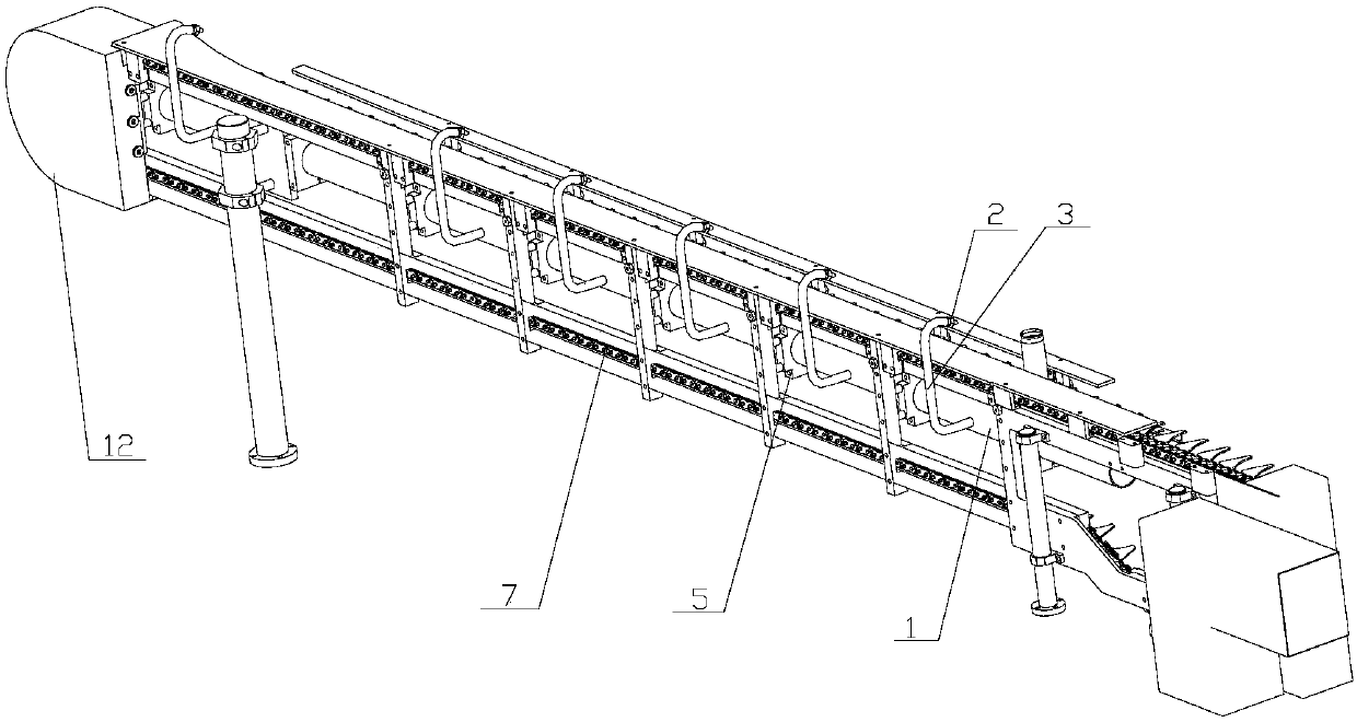 Can conveying chain device with cleaning function