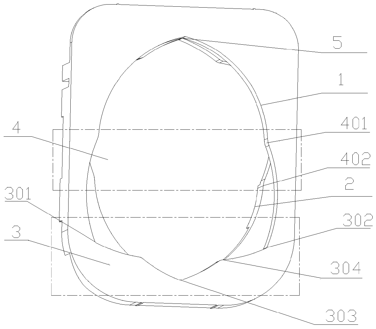 Knob switch structure and automobile