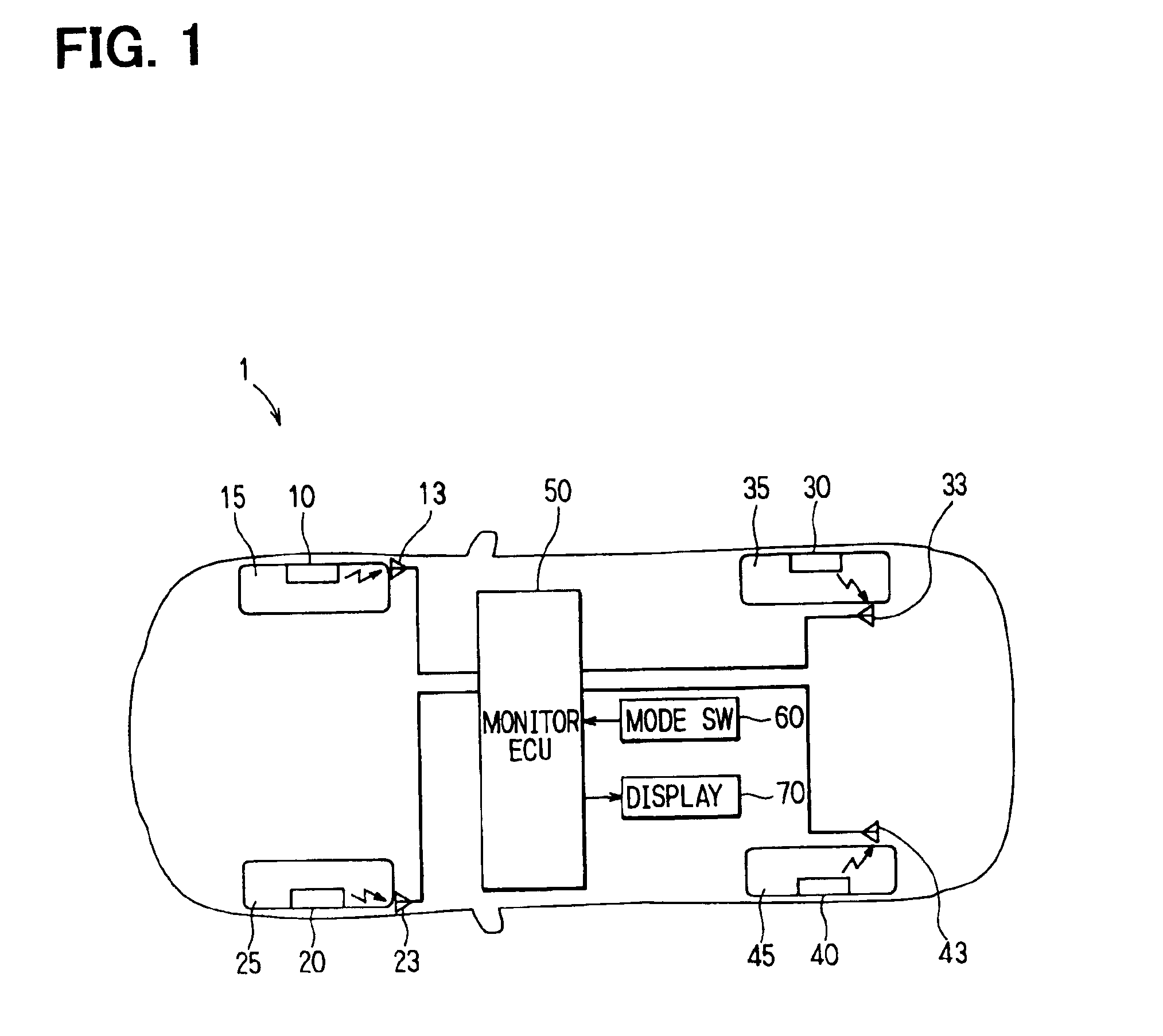 Tire internal pressure monitor system and ID code registering method in the same
