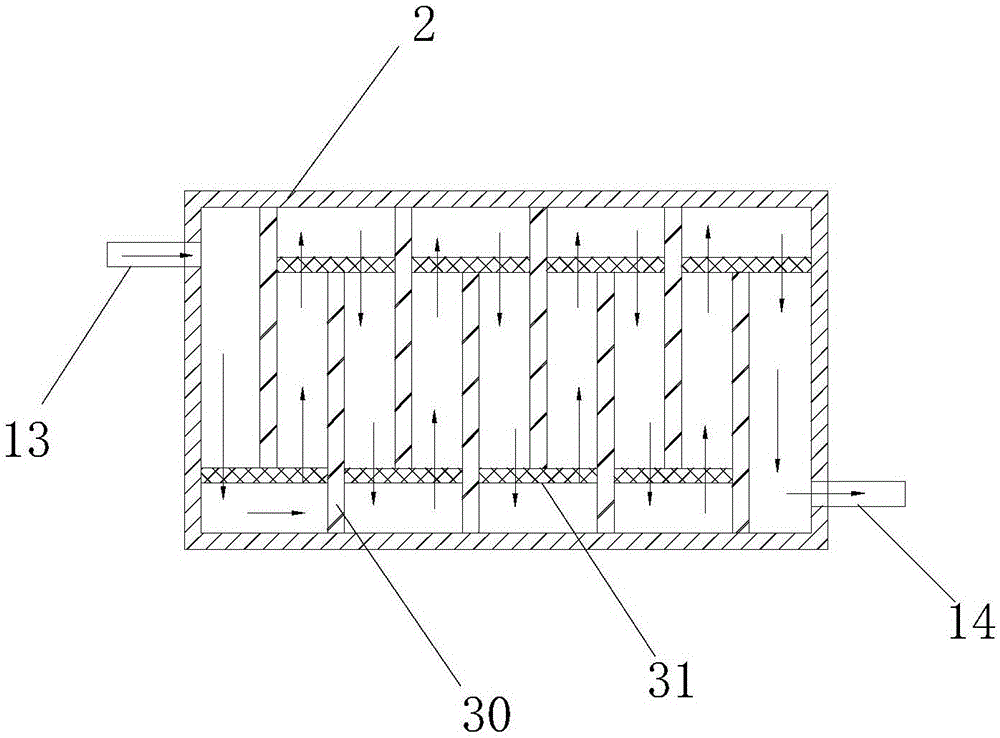 Device for treating dirt material of printing and dyeing wastewater