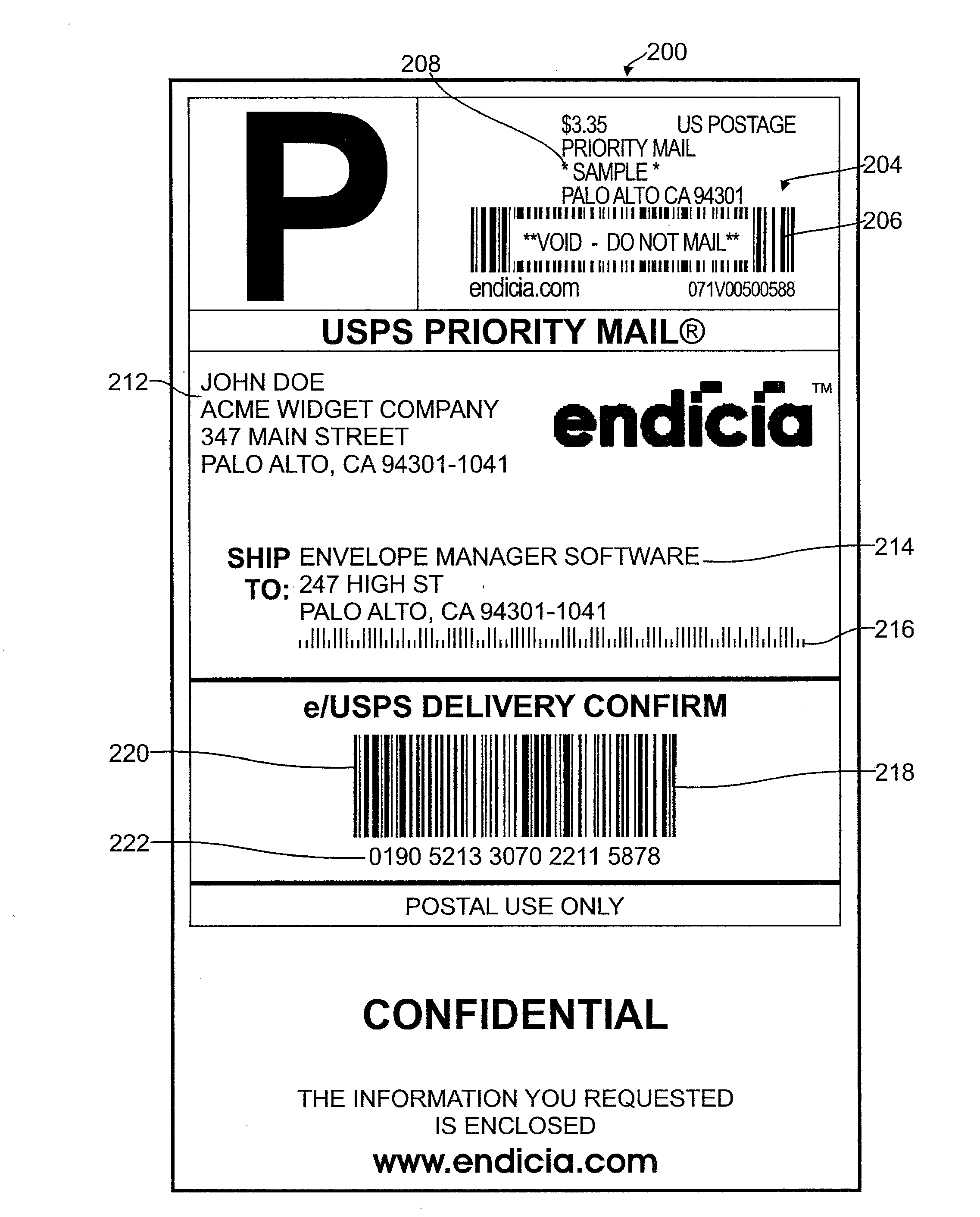 Systems and methods for detecting postage fraud using an indexed lookup procedure