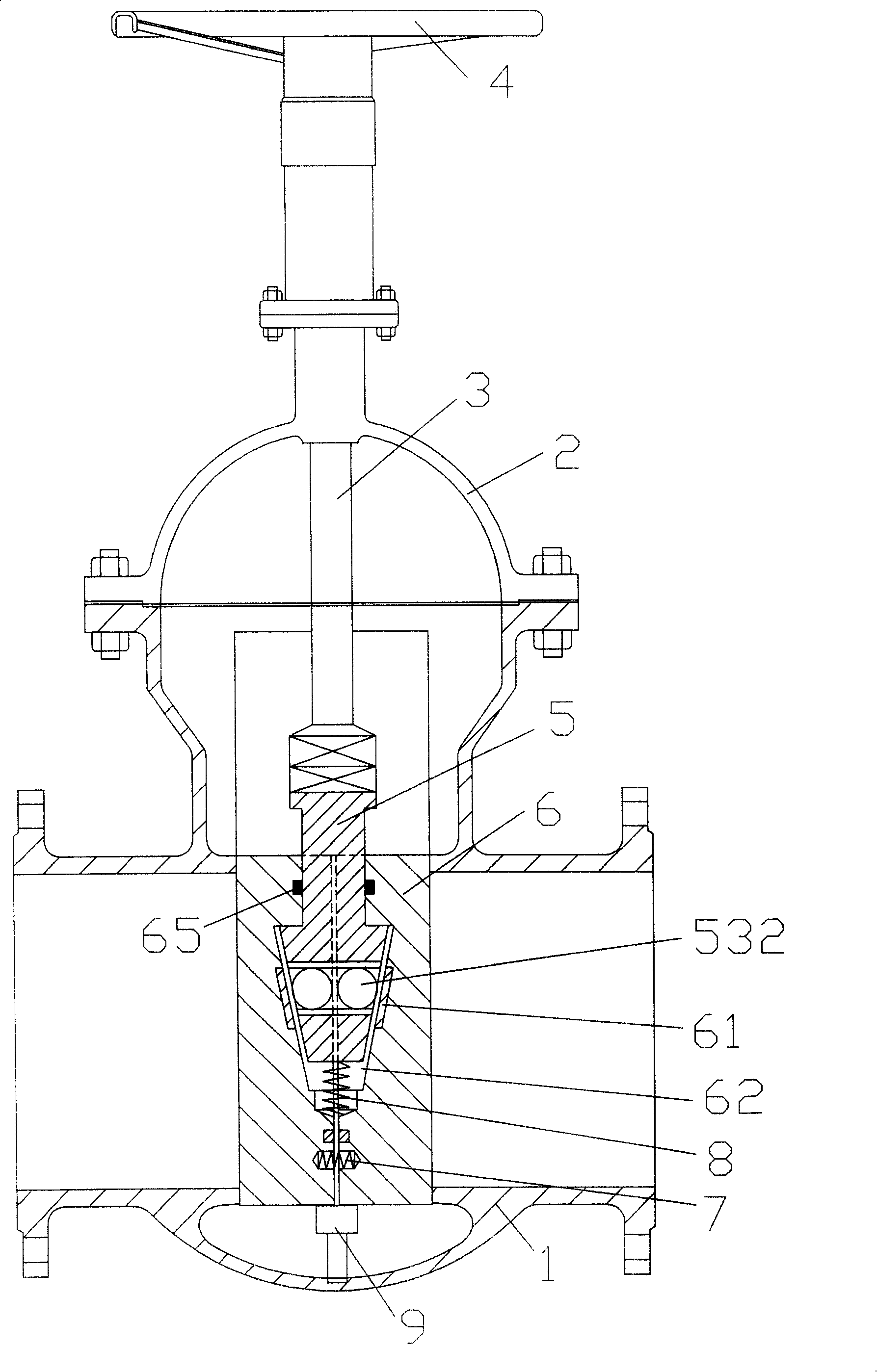 High-temperature high-pressure self-sealing gate valve with double flat shutter board