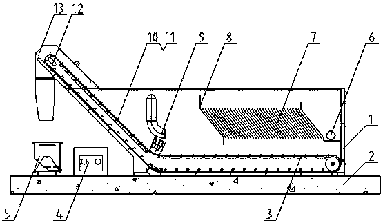 Scraping plate chain type precipitation filter