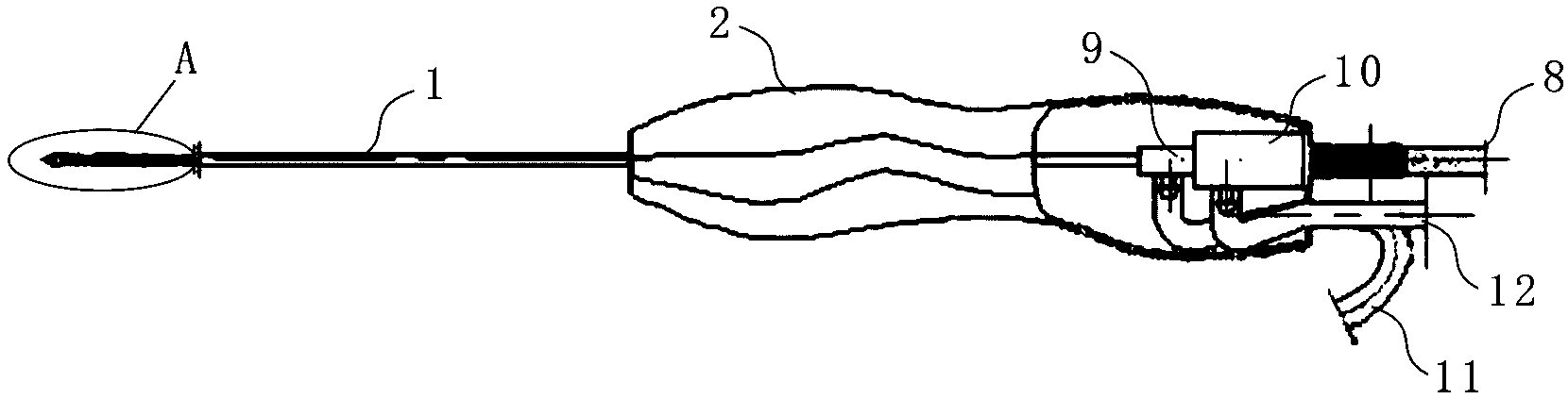 Microwave ablation needle for treating thyroid tumors