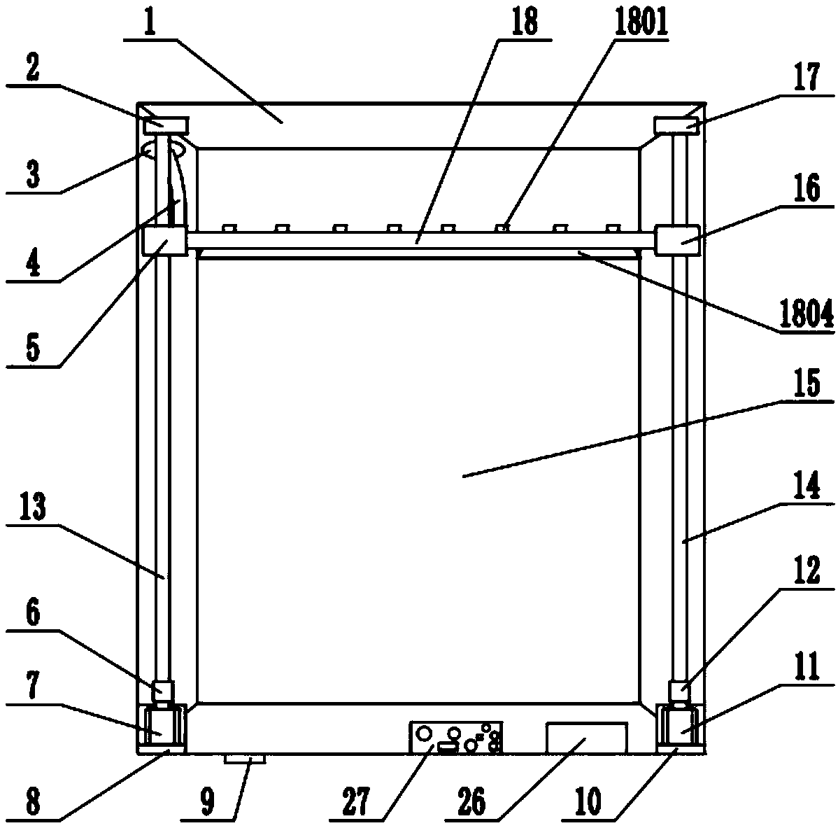 Device for automatically cleaning glass of glass window