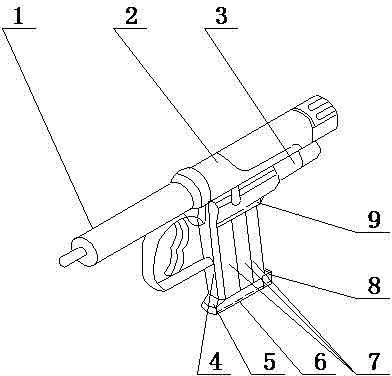 Combined handle device of needleless injector