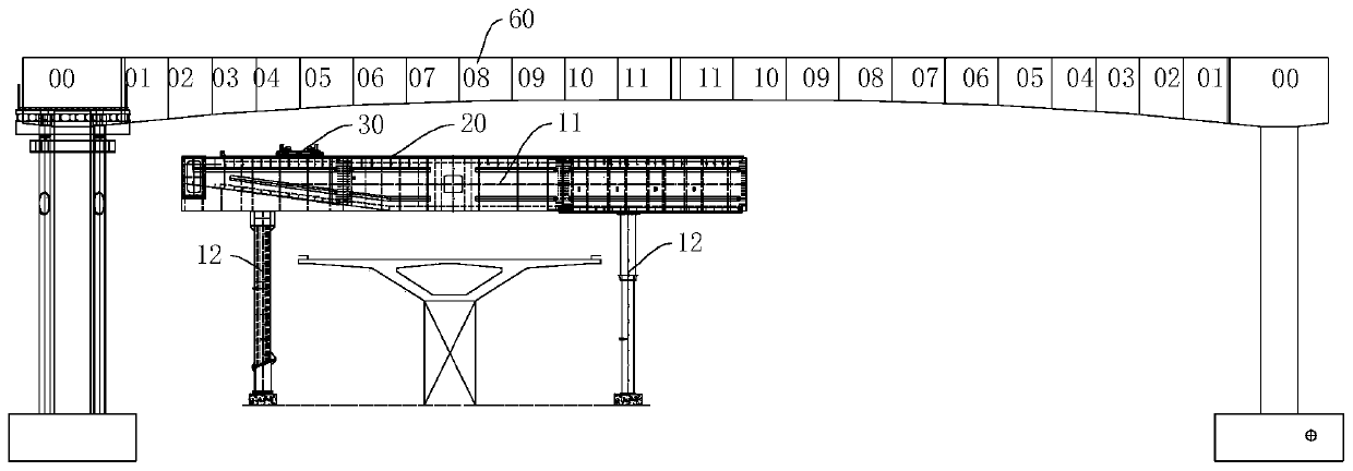Segmental beam sliding assembly construction method