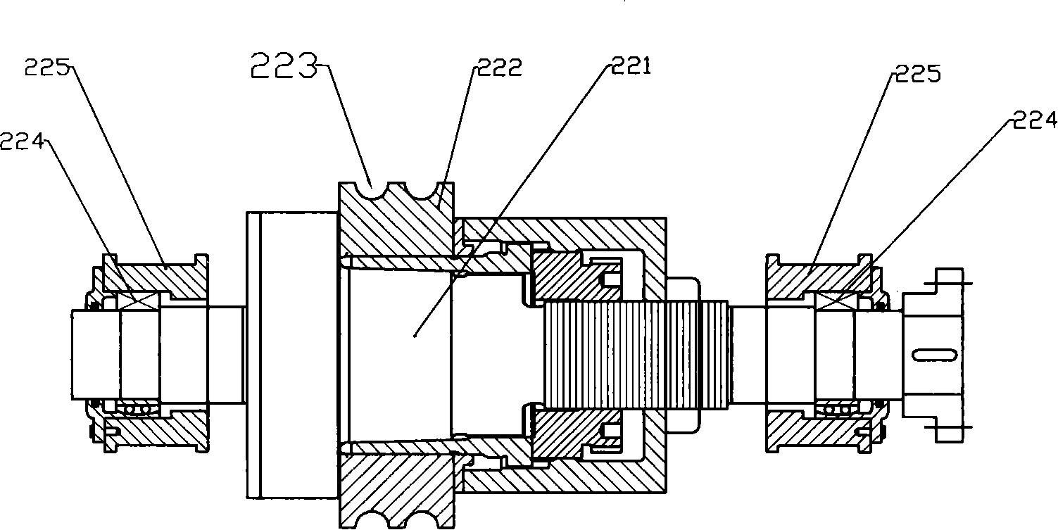 Active/passive cold rolling ribbed reinforcing bar producing device