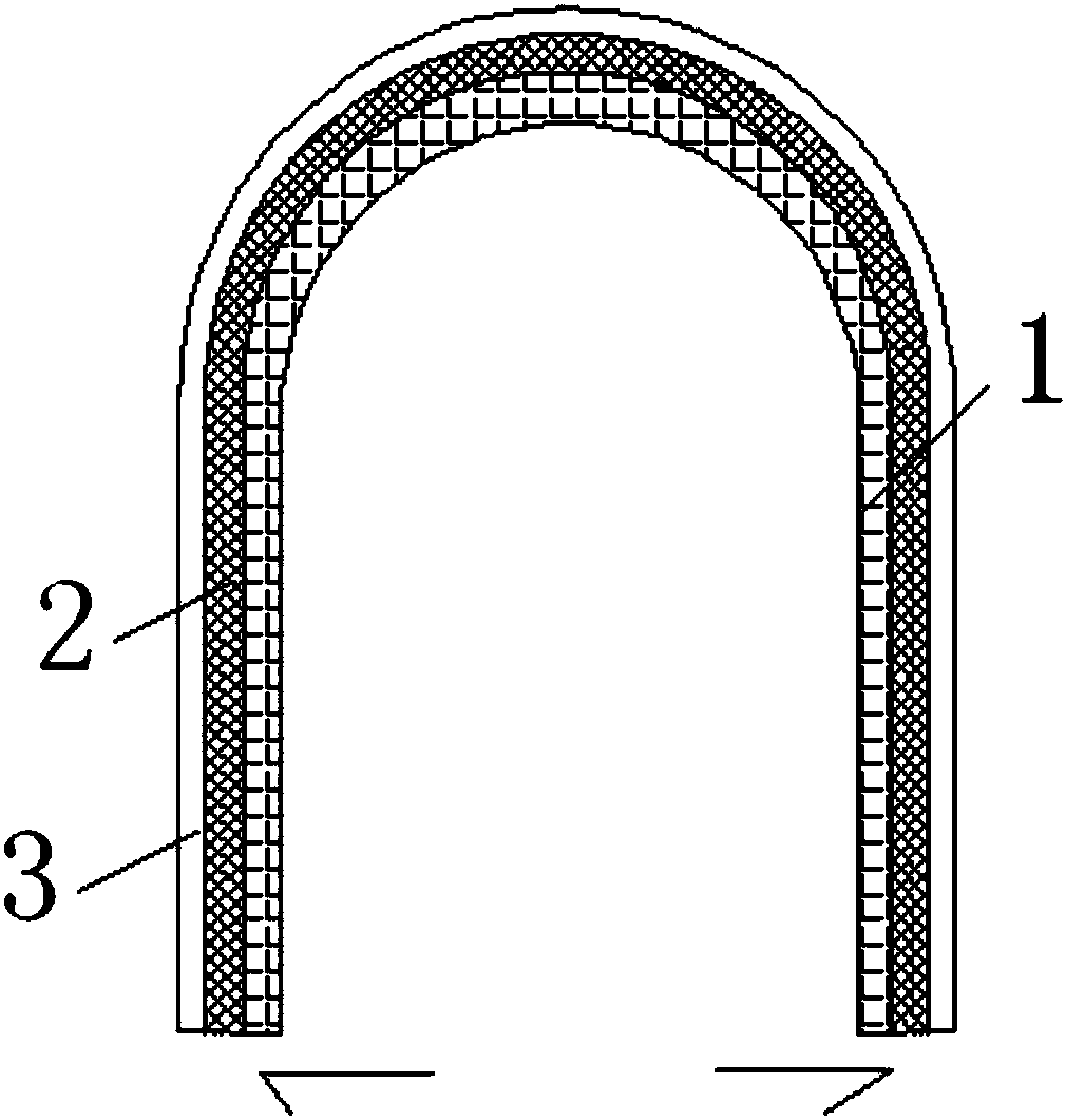 Three-layer circular composite particle for improving fracture healing