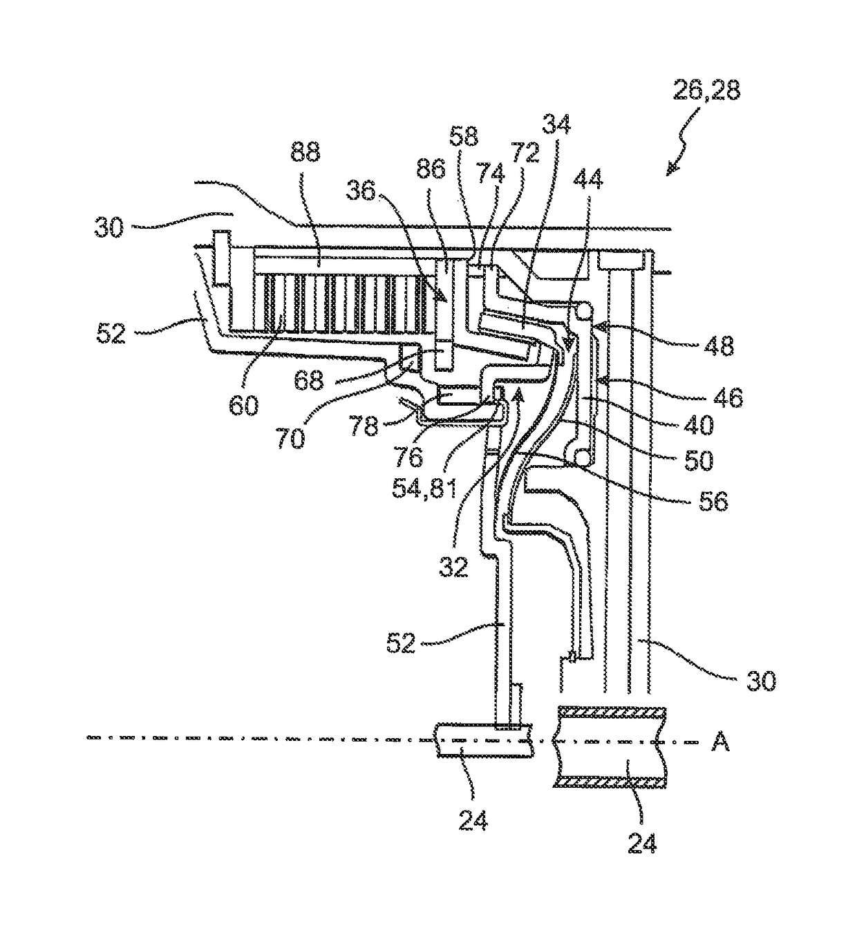 Switching device for a motor vehicle transmission and method for actuating a motor vehicle transmission