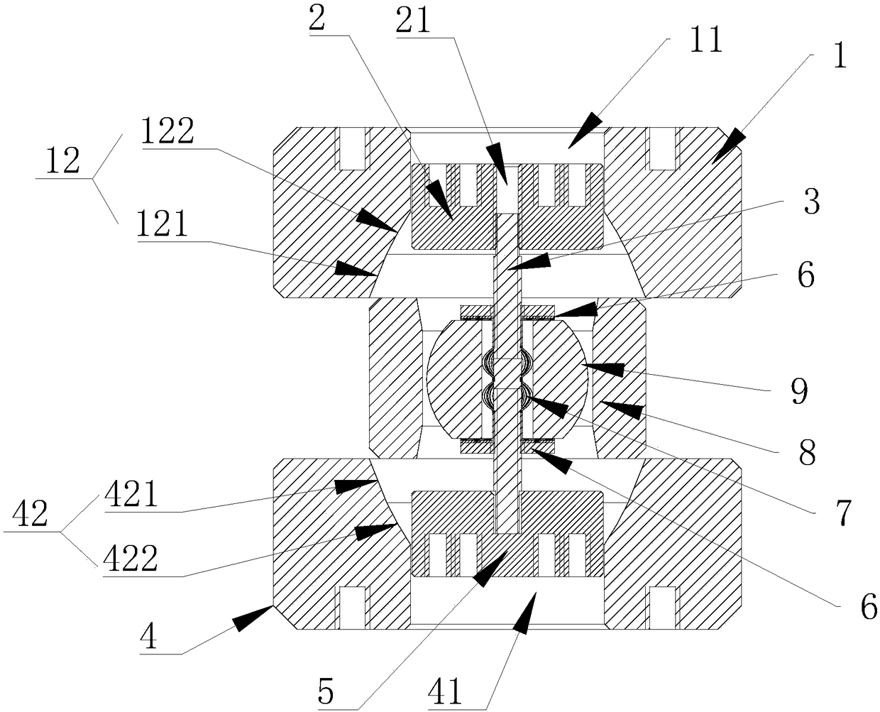 Integrated knuckle bearing extrusion forming device and method