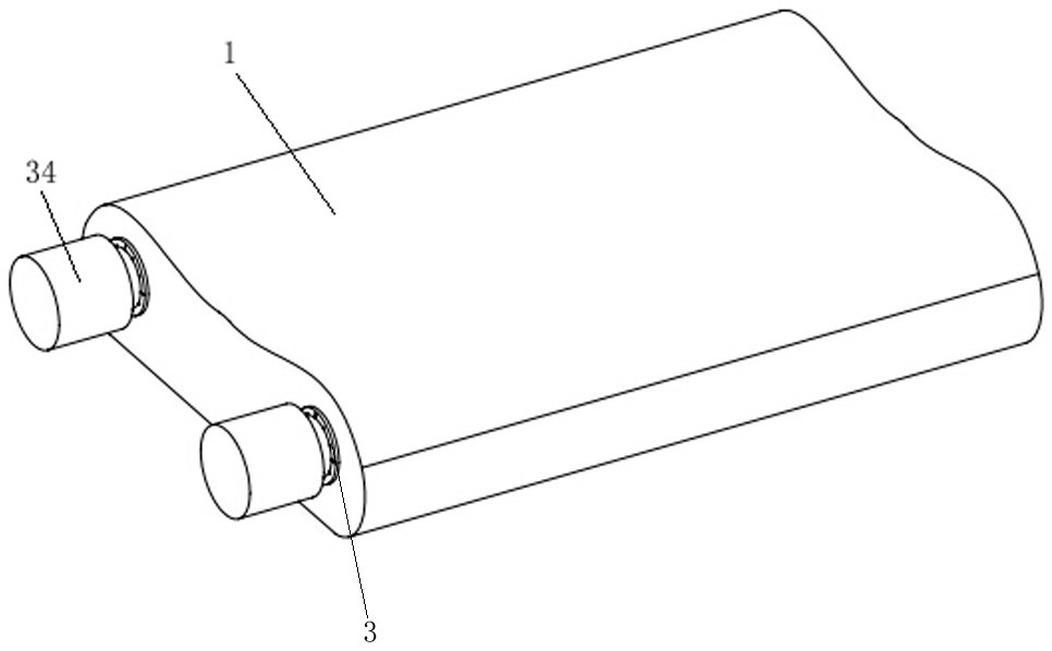 A magnetic therapy pillow with a rotating massage device