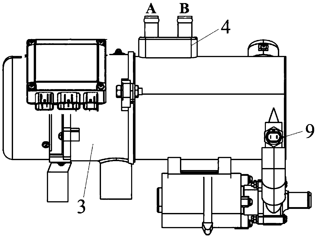 Engine low-temperature starting preheating and cab warm air system