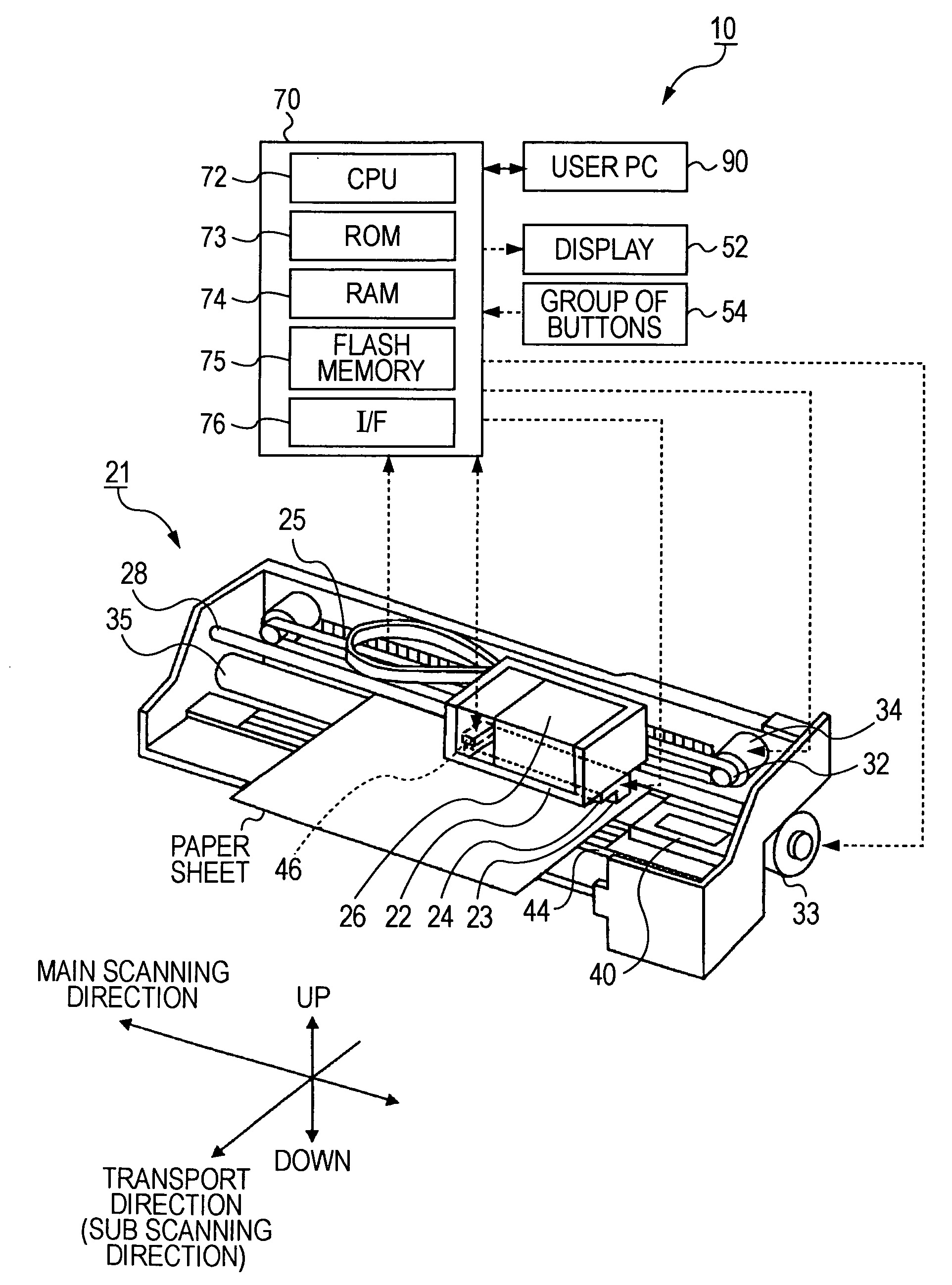 Printing device and method of controlling image printing device