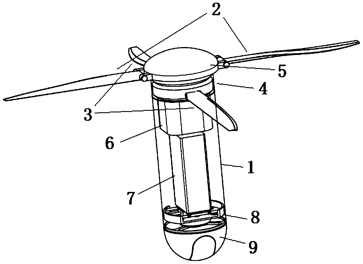 Coaxial double-propeller vertical take-off and landing aircraft adopting moving mass control and control method