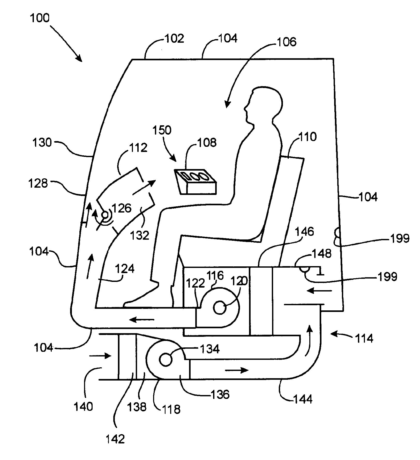 HVAC system for a work vehicle