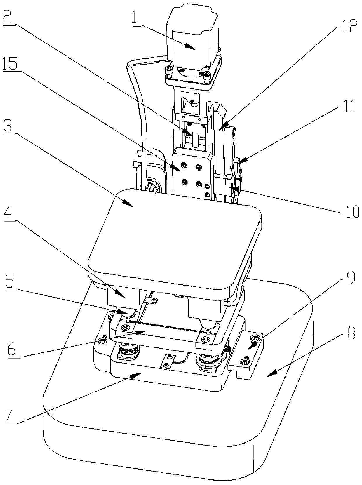 A detection device and control method for simultaneously detecting the force value and stroke of a click mechanism of a vehicle