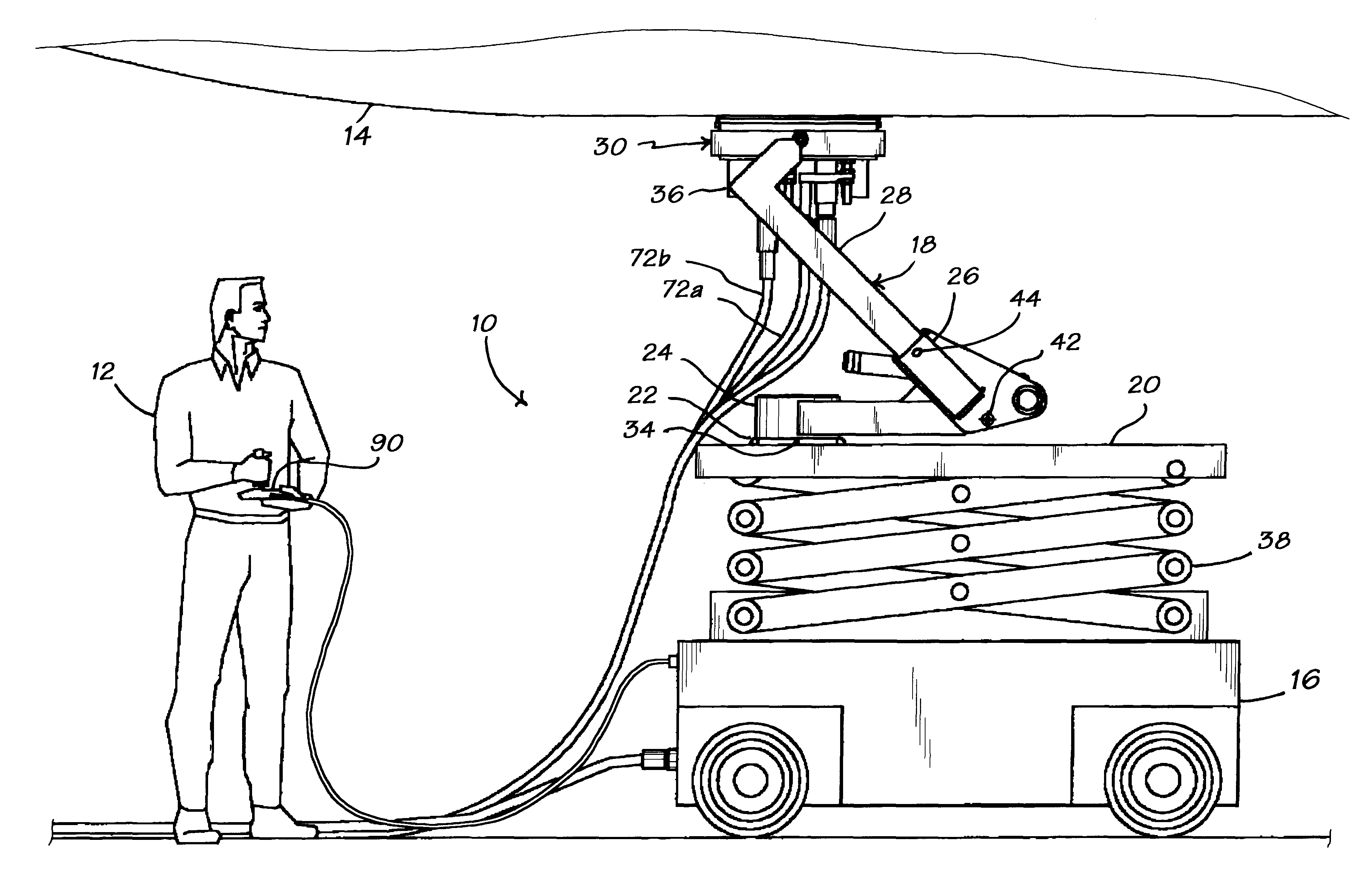 Contour-following apparatus for cleaning surfaces