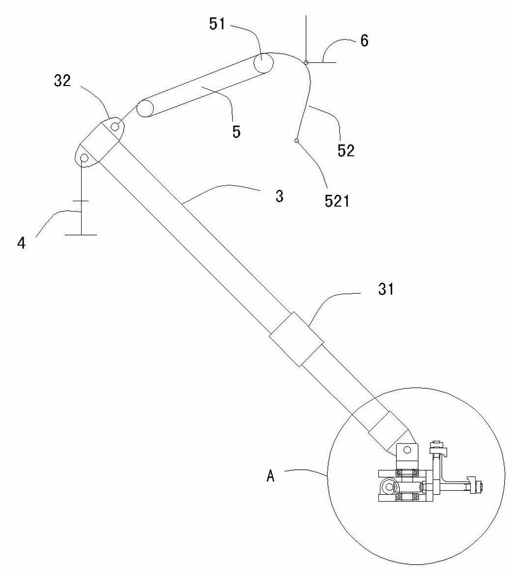 Shifting device for two-circuit hot-line work of transmission line