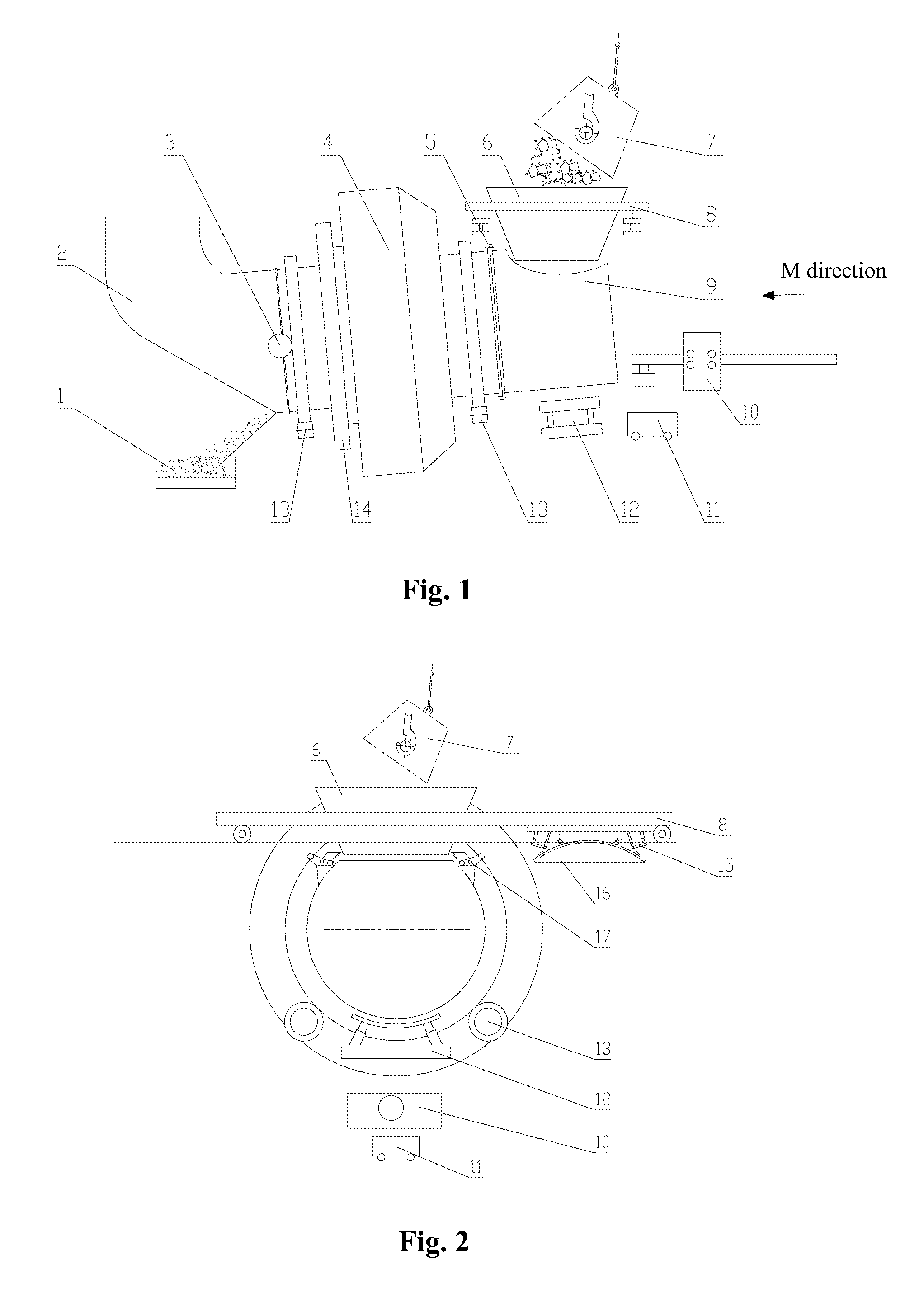 Processing method and system for high-temperature solid steel slag
