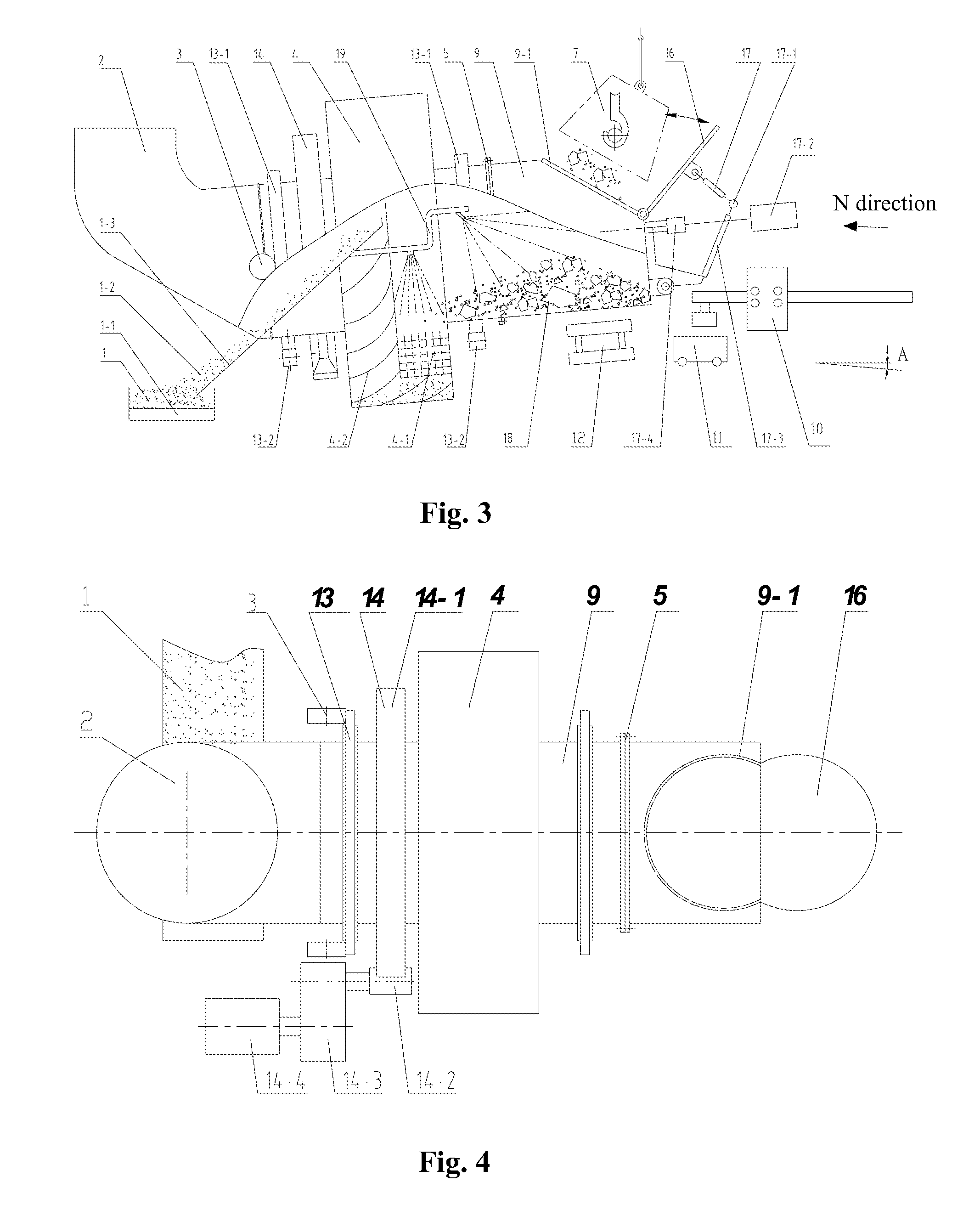 Processing method and system for high-temperature solid steel slag