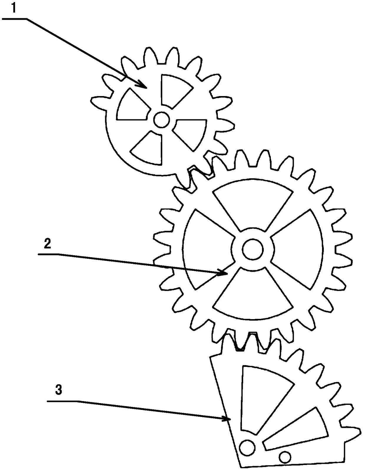 Bouncing leg based on incomplete set of gears