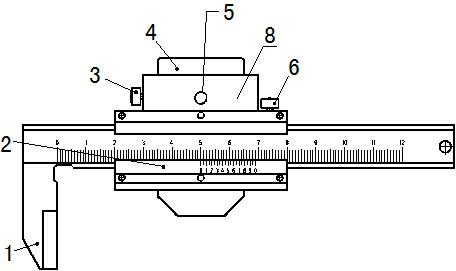 Caliper for bevel edge distance of membrane wall unit