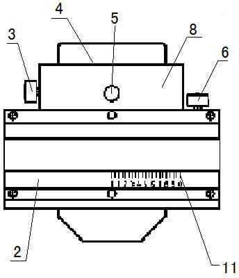 Caliper for bevel edge distance of membrane wall unit