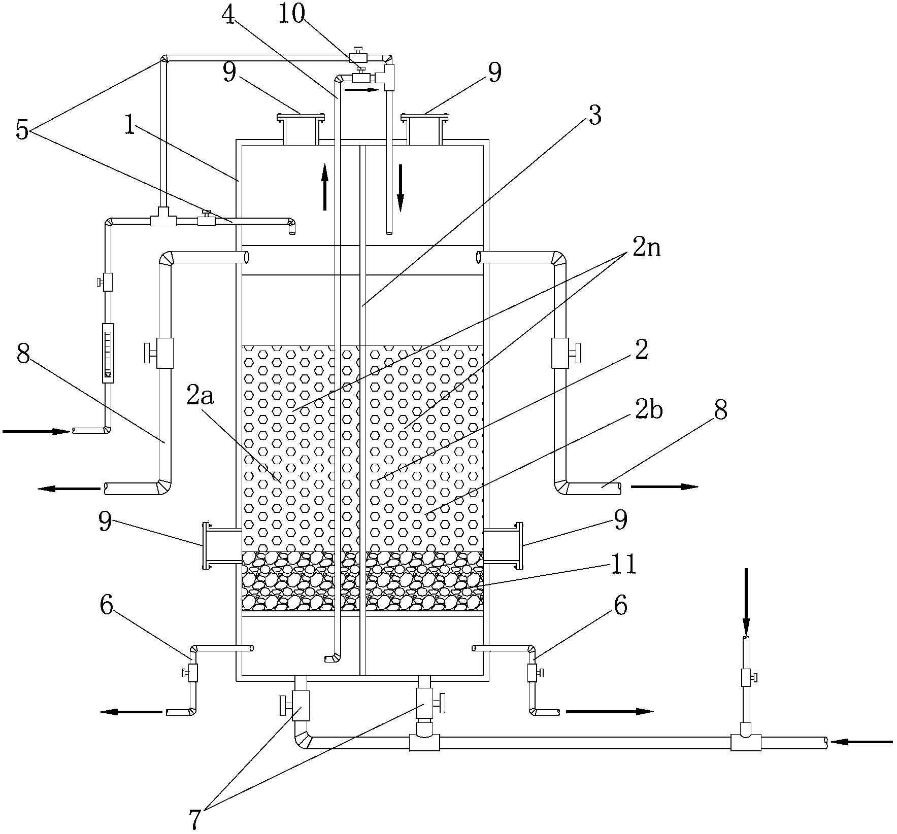 Process and device for oily wastewater treatment in metallurgical industry