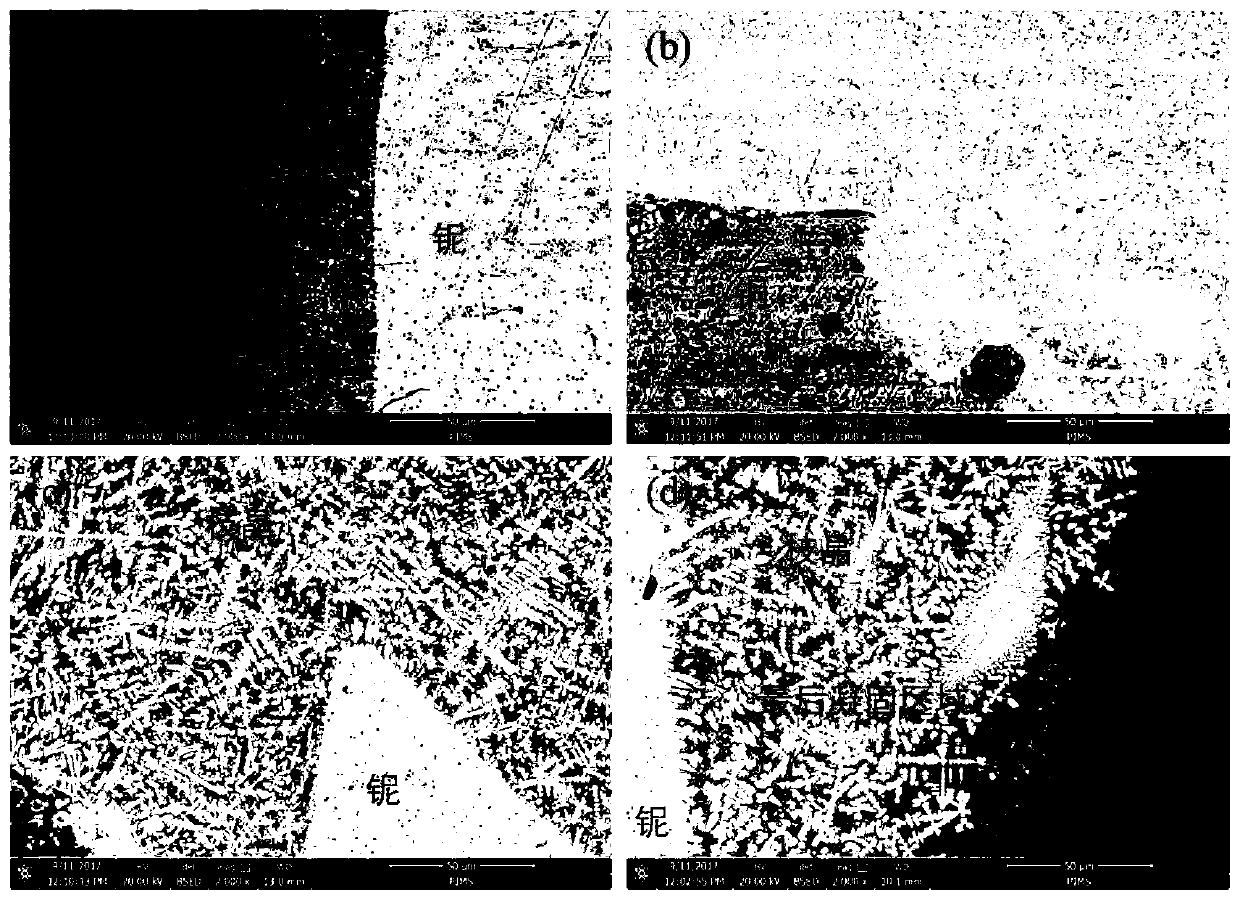 Titanium alloy and stainless steel dissimilar vacuum electronic beam welding method