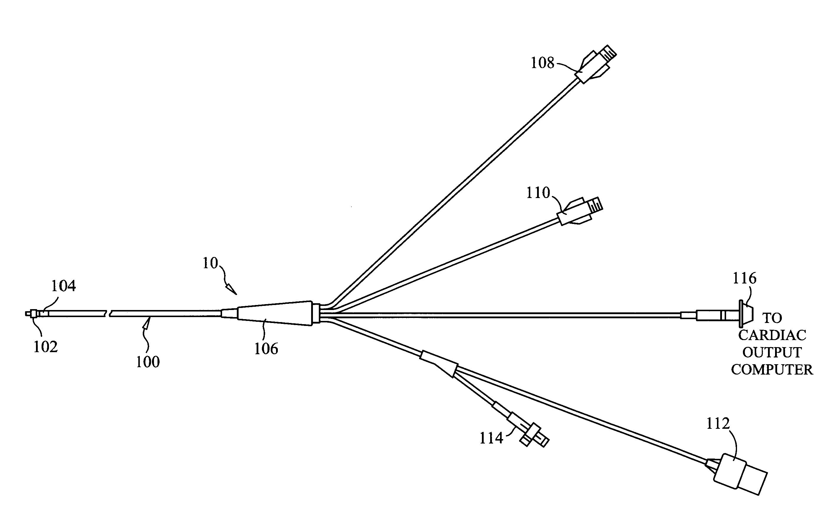 Thermodilution catheter having a safe, flexible heating element