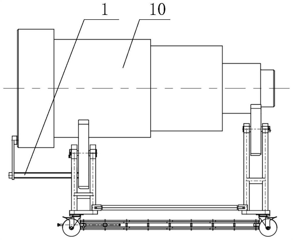 Foldable variable-diameter cylinder horizontal transfer trolley