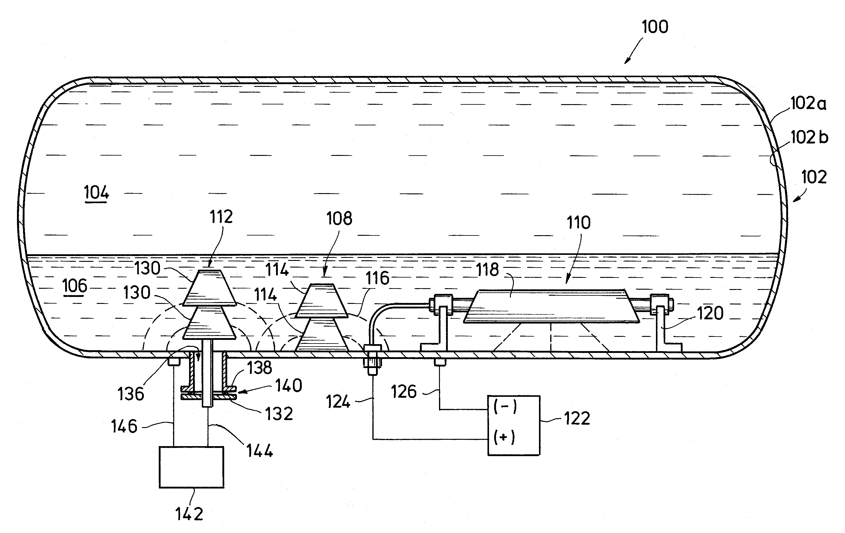 Cathodic protection automated current and potential measuring device for anodes protecting vessel internals