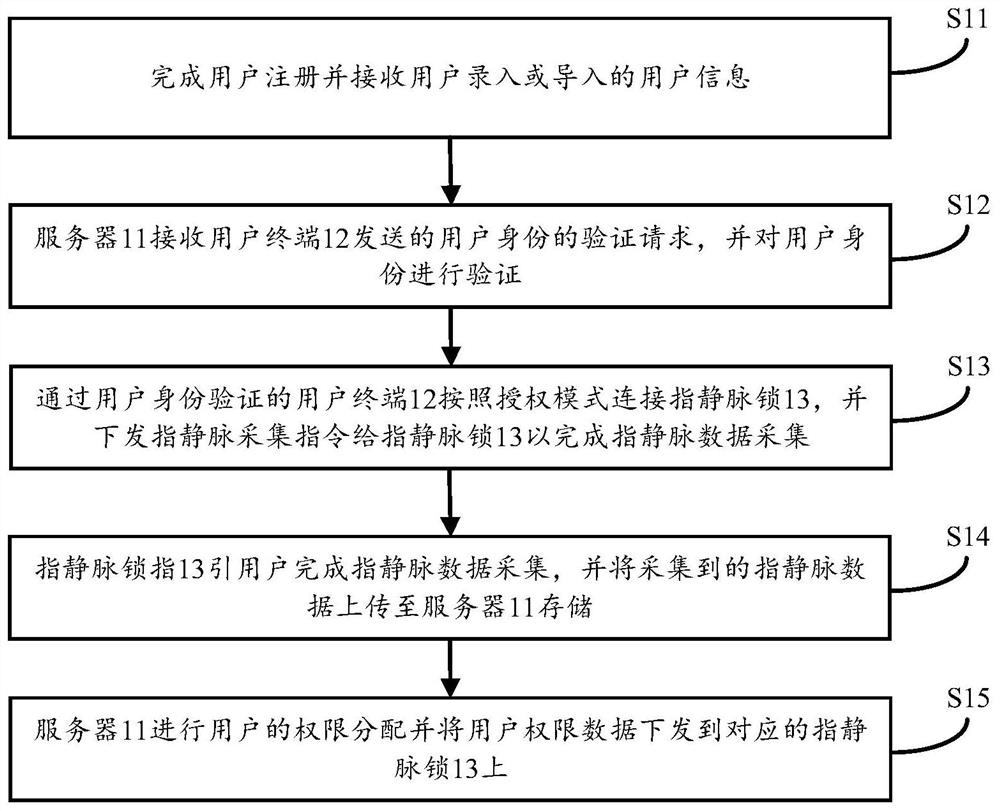 Digital vein lock control method and system based on CAT.1 remote communication