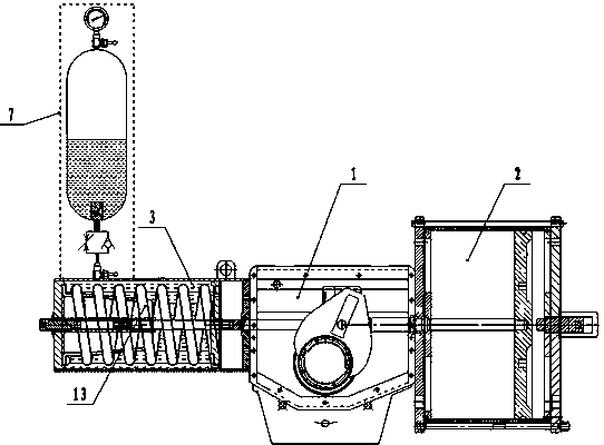 A valve actuator based on gas-hydraulic combined spring