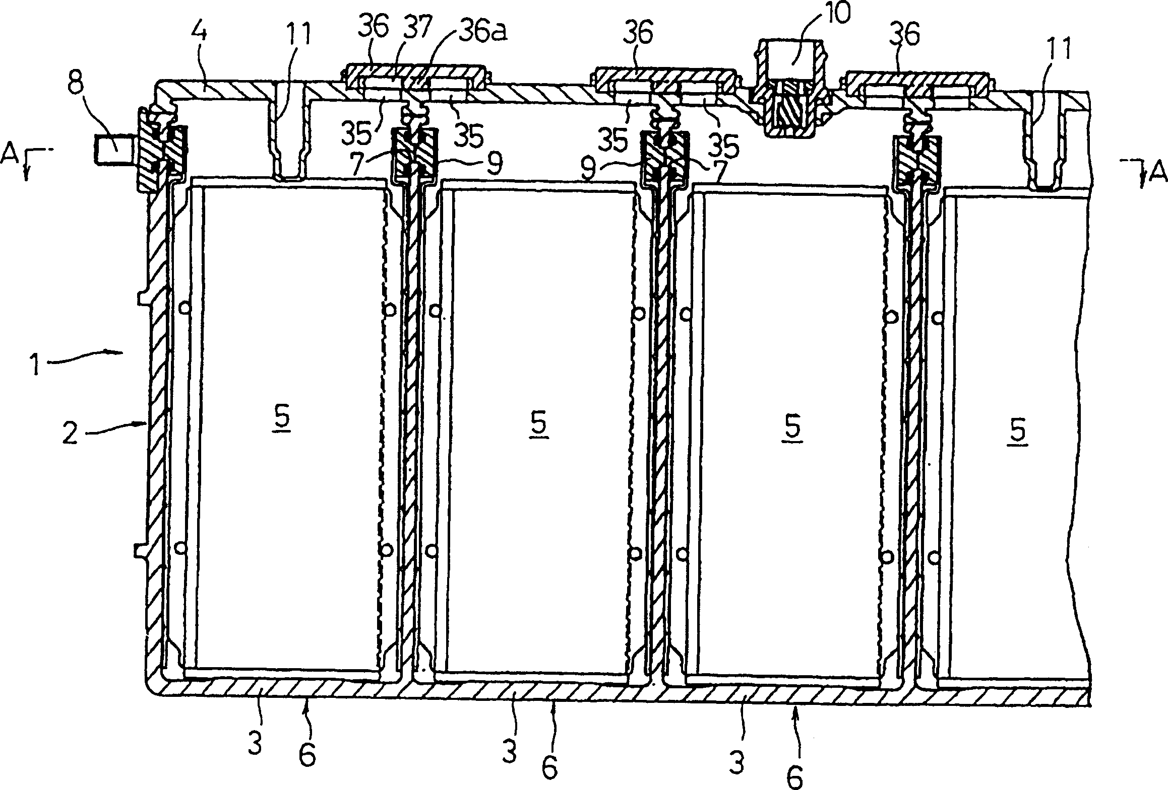 Combined secondary battery