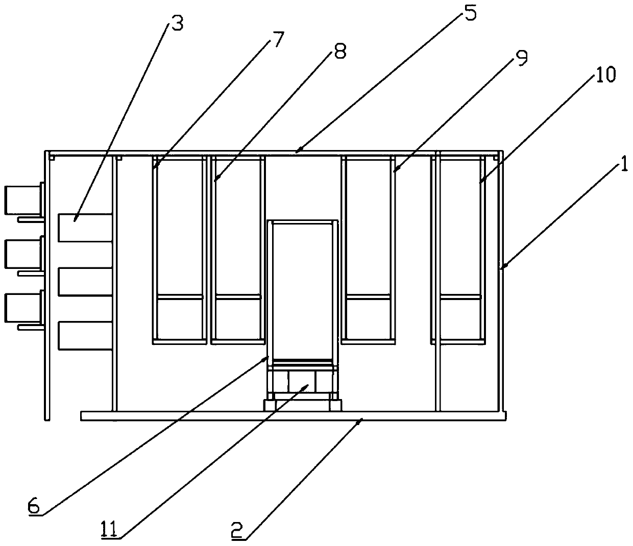 Automatic material storing and taking device