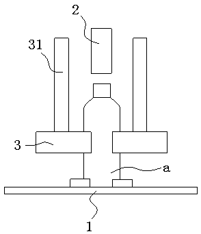 Clamping device used during capping of glass beverage bottles