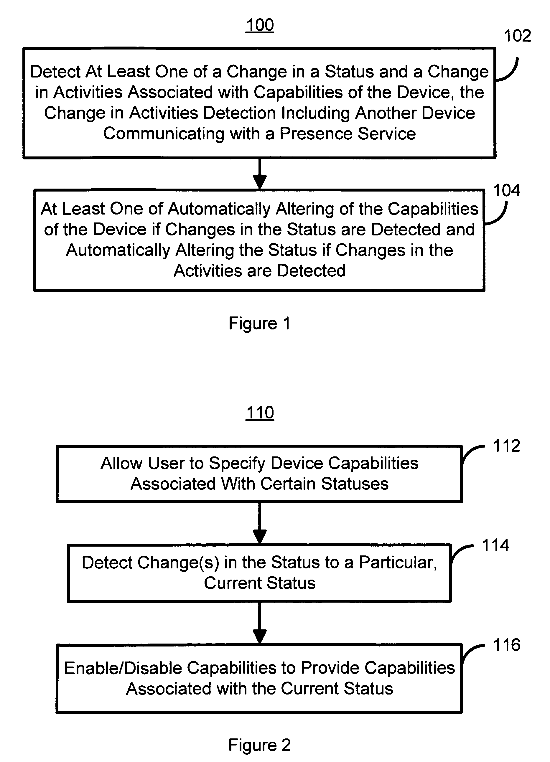 System and method for harmonizing changes in user activities, device capabilities and presence information