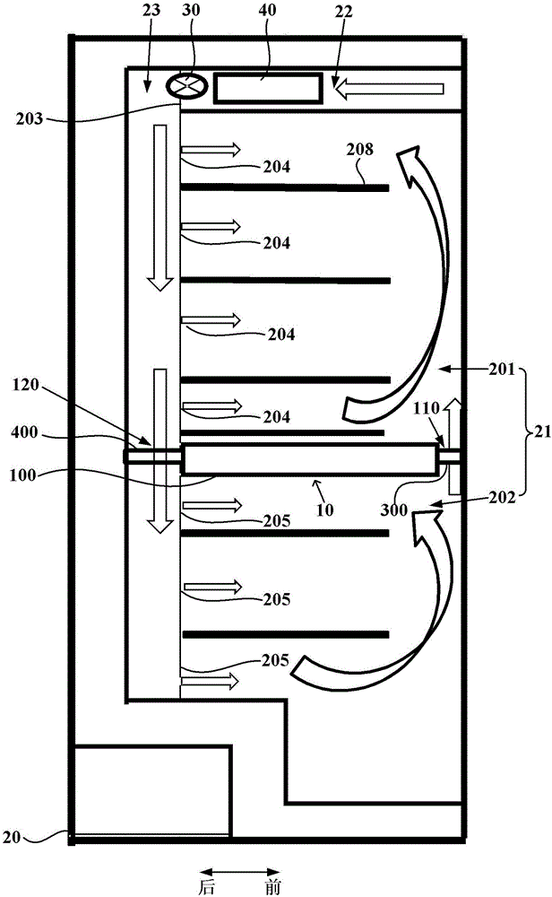 Refrigeration and freezing device and compartment division component thereof