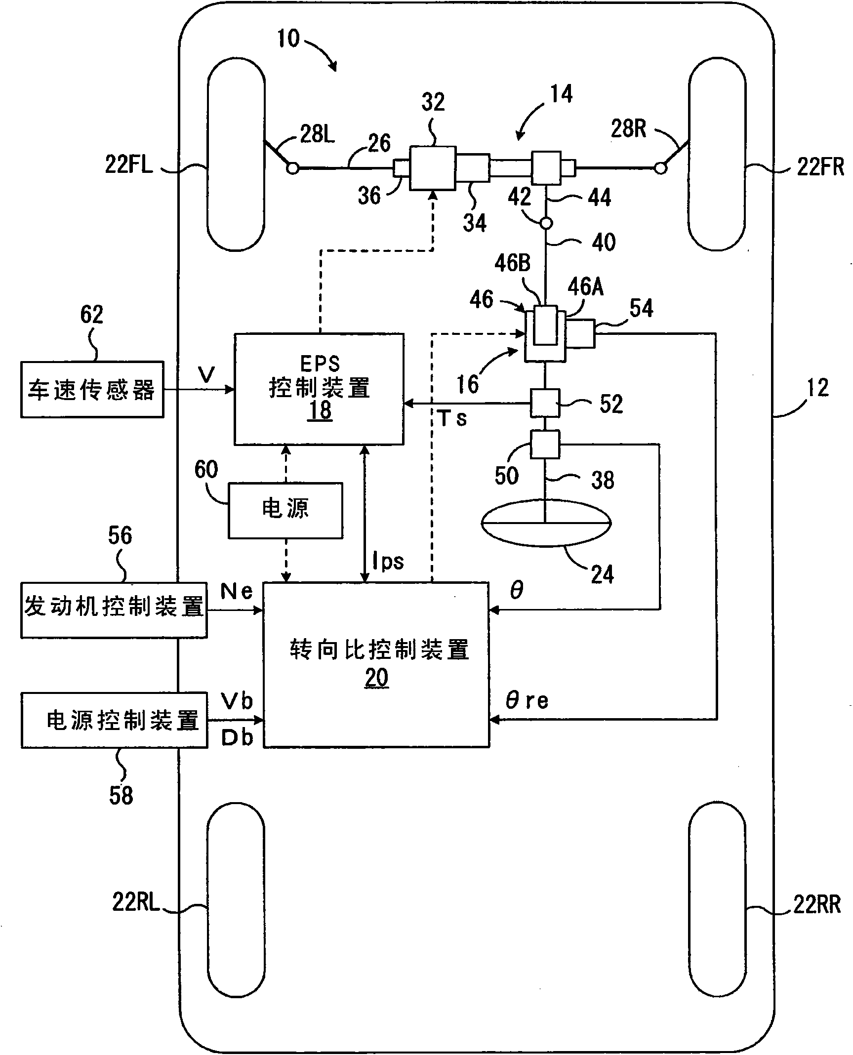 Vehicle steering control device