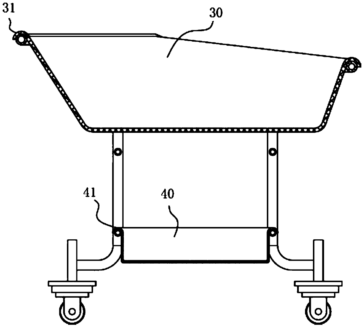 Medical baby basin type baby carriage